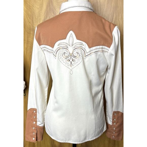 Vtg Scully Sz XS Pearl Snap LS Embroidered Embellished Shirt - Picture 4 of 11